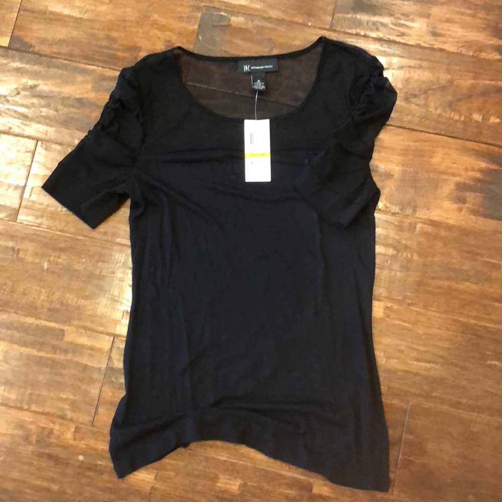 Embellished Sheer Yoke Tee